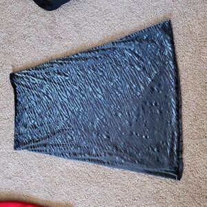 Dusty blue tiger stripe velvet skirt- Brand new